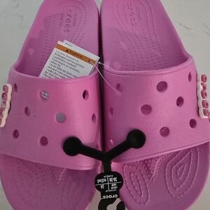 Crocs Pink Slide Sandals